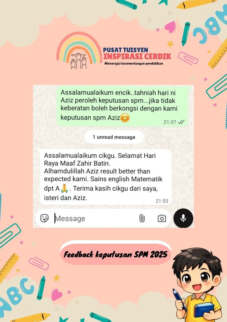 Maklum balas keputusan SPM 2025, pencapaian gred A